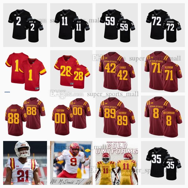 custom ncaa college iowa state cyclones football jersey will mcdonald xavier hutchinson jake remsburg dylan soehner connor guess charlie kol, Black
custom ncaa college iowa state cyclones football jersey will mcdonald xavier hutchinson jake remsburg dylan soehner connor guess charlie kol, Black