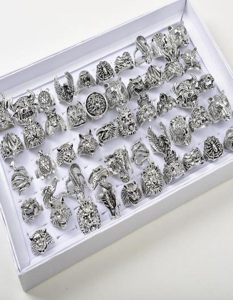 30pcslot gothic punk antique skull animal rings jewelry for men silver plated spider lion eagle wolf gorilla mix style personalit2268377, Golden;silver
30pcslot gothic punk antique skull animal rings jewelry for men silver plated spider lion eagle wolf gorilla mix style personalit2268377, Golden;silver