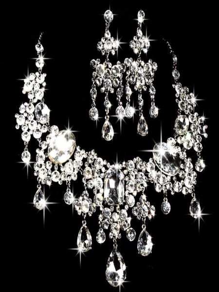 bridal necklace earrings two pieces of water drill flowers new jewelry wedding jewelry8998509, Silver
bridal necklace earrings two pieces of water drill flowers new jewelry wedding jewelry8998509, Silver