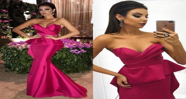 chic fuchsia mermaid evening dresses 2020 sweetheart zipper back pleats sweep train arabic simple prom party gowns robe de s7919376, Black
chic fuchsia mermaid evening dresses 2020 sweetheart zipper back pleats sweep train arabic simple prom party gowns robe de s7919376, Black