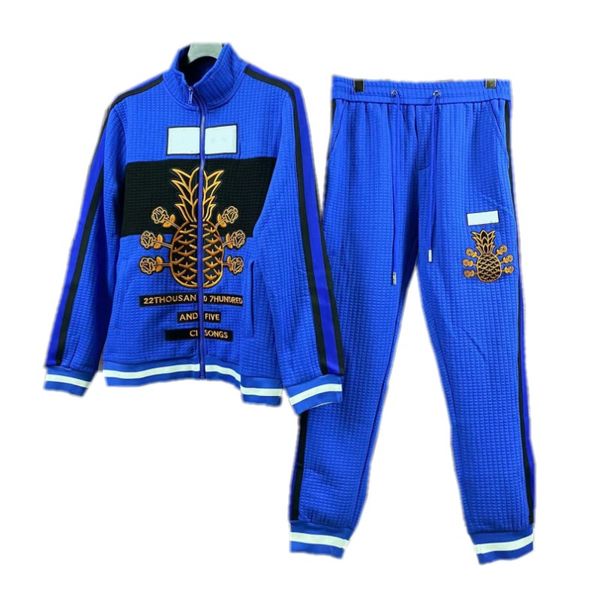 style men tracksuits designer tracksuit autumn winter set pineapple embroidery long-sleeved jacket casual trousers sports suit, Gray
style men tracksuits designer tracksuit autumn winter set pineapple embroidery long-sleeved jacket casual trousers sports suit, Gray