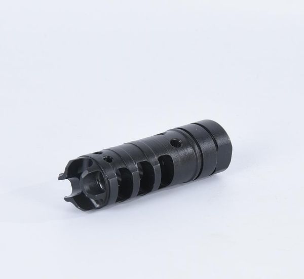 308762 muzzle brake pressure reducer with m14x1lh thread jam nut included2415010
308762 muzzle brake pressure reducer with m14x1lh thread jam nut included2415010