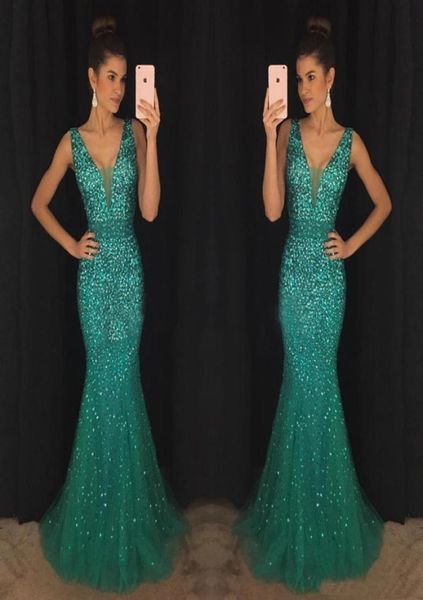 2017 graceful green prom evening dresses mermaid deep vneck major beaded long celebrity formal gowns dress for party wear custom 8460207, Black
2017 graceful green prom evening dresses mermaid deep vneck major beaded long celebrity formal gowns dress for party wear custom 8460207, Black