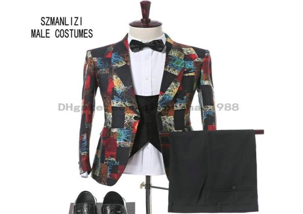 2018 new arrival brand 3 pieces one button slim fit printed groom tuxedos shawl lapel groomsmen man mens wedding suits custom6550244, Black;gray
2018 new arrival brand 3 pieces one button slim fit printed groom tuxedos shawl lapel groomsmen man mens wedding suits custom6550244, Black;gray