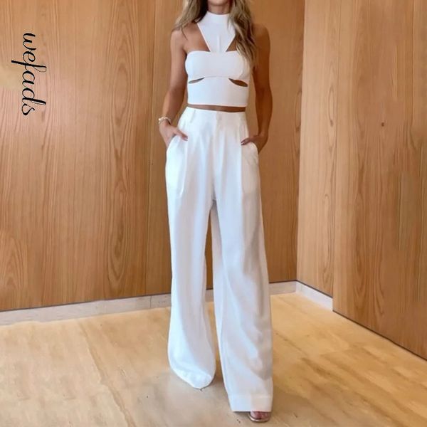 women's tracksuits wefad two piece set solid sleeveless round neck hollow out slim loose wide legs with pockets pants sets streetwear 2, Gray
women's tracksuits wefad two piece set solid sleeveless round neck hollow out slim loose wide legs with pockets pants sets streetwear 2, Gray