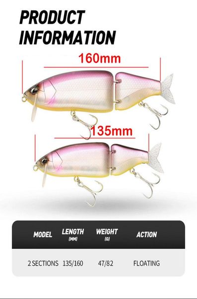 johncoo predator fishing fishingfishing lures jointed bait 135mm 165mm swimbait fishing lure hard body floating lures bass pike fi7358189
johncoo predator fishing fishingfishing lures jointed bait 135mm 165mm swimbait fishing lure hard body floating lures bass pike fi7358189