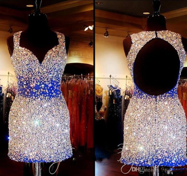 shiny crystal 2016 short prom dresses evening wear 3 colors major beading backless bling bling girl prom gowns plus size9927878, Black
shiny crystal 2016 short prom dresses evening wear 3 colors major beading backless bling bling girl prom gowns plus size9927878, Black