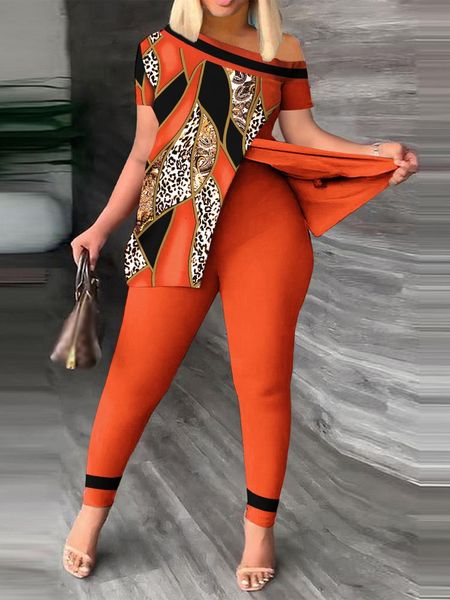 women's tracksuits leopard women's set short sleeve off shoulder split side t-shirt and pants suit two 2 piece set outfit tracksui, Gray
women's tracksuits leopard women's set short sleeve off shoulder split side t-shirt and pants suit two 2 piece set outfit tracksui, Gray