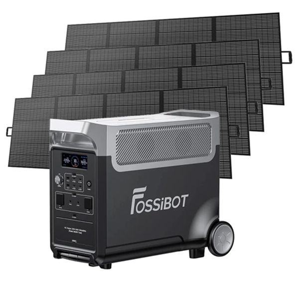 fossibot f3600 portable power station + 4xfossibot sp420 420w solar panel, 3840wh lifepo4 solar generator, 3600w ac output, 2000w max solar
fossibot f3600 portable power station + 4xfossibot sp420 420w solar panel, 3840wh lifepo4 solar generator, 3600w ac output, 2000w max solar
