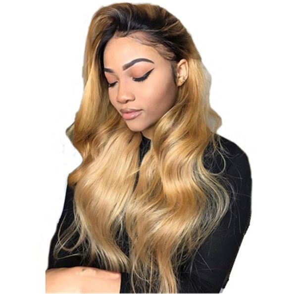 150 density ombre honey blonde color 1b 27 thick glueless full lace human hair wigs brazilian body wavy lace front wig3079434, Black;brown
150 density ombre honey blonde color 1b 27 thick glueless full lace human hair wigs brazilian body wavy lace front wig3079434, Black;brown