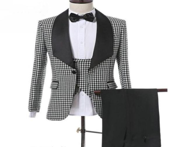cotton houndstooth groom tuxedos one button shawl lapel man coat prom blazer party business suits jacketpantsvestbow tie j6383572979, Black;gray
cotton houndstooth groom tuxedos one button shawl lapel man coat prom blazer party business suits jacketpantsvestbow tie j6383572979, Black;gray