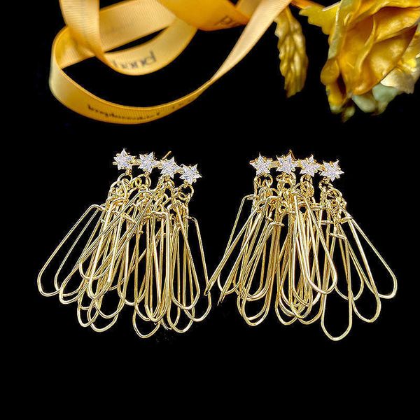charm new style tassel exaggerated earrings personality long metal star tiktok the same eardrop 230630, Golden
charm new style tassel exaggerated earrings personality long metal star tiktok the same eardrop 230630, Golden