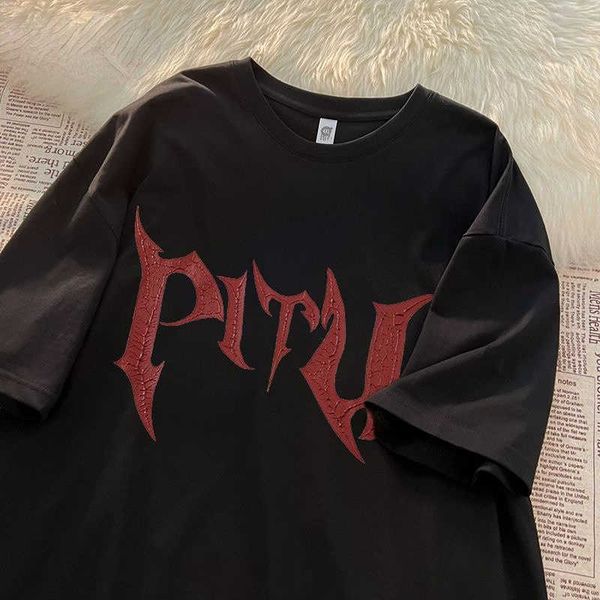 men's t-shirts short sleeved t-shirt men summer loose american street style letter printing oversized t shirt y2k harajuku clothing 230, White;black
men's t-shirts short sleeved t-shirt men summer loose american street style letter printing oversized t shirt y2k harajuku clothing 230, White;black