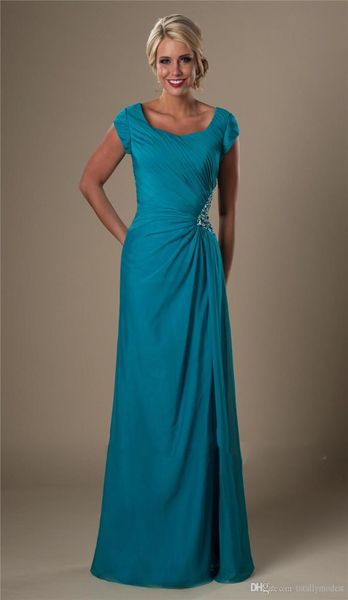 long teal formal beach modest bridesmaid dresses cap sleeves chiffon evening maids of honor dresses beaded wedding guests dr4545199, White;pink
long teal formal beach modest bridesmaid dresses cap sleeves chiffon evening maids of honor dresses beaded wedding guests dr4545199, White;pink