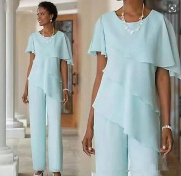 light sky blue chiffon mother of the bride suits women formal evening gowns pantsuits floor length wedding guest dresses custom ma2432323, Black;red
light sky blue chiffon mother of the bride suits women formal evening gowns pantsuits floor length wedding guest dresses custom ma2432323, Black;red