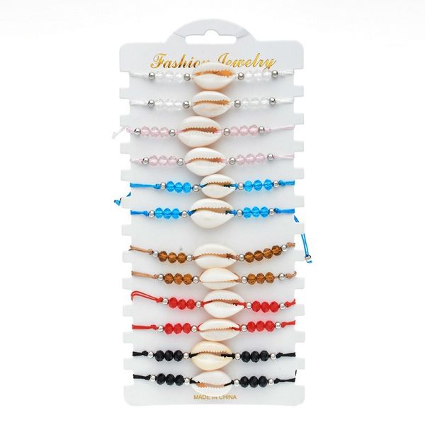 colored crystal beads shell charm bracelets for women men handmade braided adjustable bracelet fashion, Golden;silver
colored crystal beads shell charm bracelets for women men handmade braided adjustable bracelet fashion, Golden;silver
