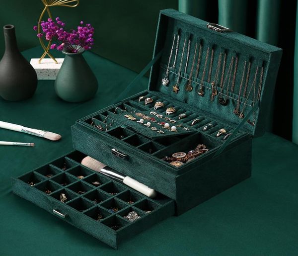 accessoriesjewelry packaging amp new green 3 layer flannel jewelry organizer box necklaces earrings rings for women large ca5676372, Black;white
accessoriesjewelry packaging amp new green 3 layer flannel jewelry organizer box necklaces earrings rings for women large ca5676372, Black;white
