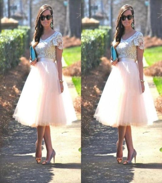 prom party dresses with short sleeves lace blush tutu skirts tea length 2017 formal evening gowns bridesmaid dresses3832211, Black
prom party dresses with short sleeves lace blush tutu skirts tea length 2017 formal evening gowns bridesmaid dresses3832211, Black