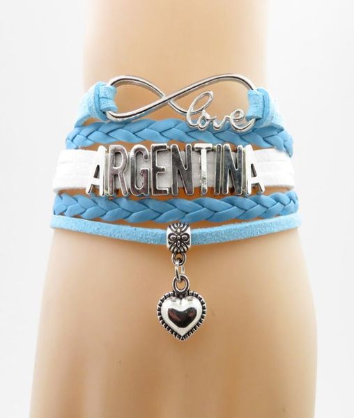 infinity love argentina bracelet heart charm national argentina flag bracelets bangles for woman and man bracelets3758872, Golden;silver
infinity love argentina bracelet heart charm national argentina flag bracelets bangles for woman and man bracelets3758872, Golden;silver