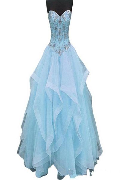 2019 organza ruffles sweetheart ball gown quinceanera dresses beaded sweet 16 year prom party gown vestidos de 15 anos qc13841931406, Blue;red
2019 organza ruffles sweetheart ball gown quinceanera dresses beaded sweet 16 year prom party gown vestidos de 15 anos qc13841931406, Blue;red