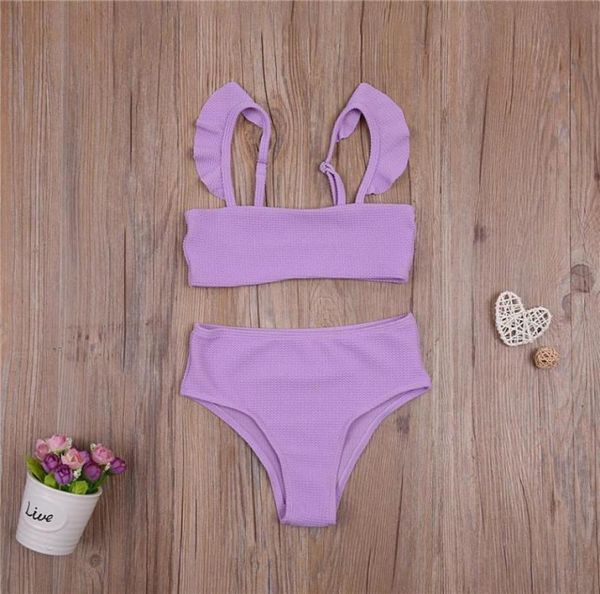 girls solid color split swimsuit set sleeveless backless low cut bikini with ruffles panties for summer clothing sets8534718, White
girls solid color split swimsuit set sleeveless backless low cut bikini with ruffles panties for summer clothing sets8534718, White