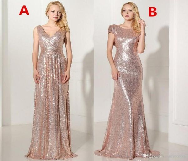 real 2019 rose gold sequined long bridesmaid dresses vneck pleated backless formal dress party vestido de festa longo sd349 3290029, White;pink
real 2019 rose gold sequined long bridesmaid dresses vneck pleated backless formal dress party vestido de festa longo sd349 3290029, White;pink
