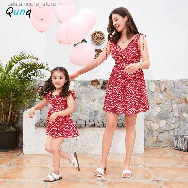 qunq summer new parent-child outfit v-neck strap polka dot cute parent-child casual dress mommy and daughter matching clothes l230522, Blue
qunq summer new parent-child outfit v-neck strap polka dot cute parent-child casual dress mommy and daughter matching clothes l230522, Blue