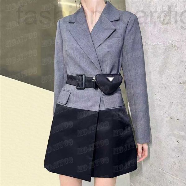 plus size dresses designer women designer suit with waist bag splice fake two piece long sleeve jackets ecus, Black
plus size dresses designer women designer suit with waist bag splice fake two piece long sleeve jackets ecus, Black