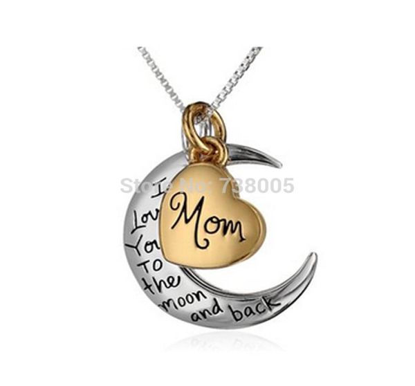 2015 fashion i love you to the moon and back necklacetwo pieces pendant moon mom necklace mother day gift whole jewelry1419945, Silver
2015 fashion i love you to the moon and back necklacetwo pieces pendant moon mom necklace mother day gift whole jewelry1419945, Silver
