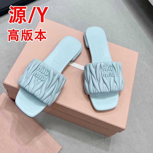 new mius beach shoes women slide designer sandals genuine leather line pleated slippers for women's summer outwear mesh red flat bottom
new mius beach shoes women slide designer sandals genuine leather line pleated slippers for women's summer outwear mesh red flat bottom