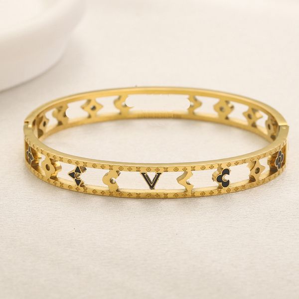 classic letter clover bangle designer brand gift jewelry summer new romantic love travel bracelet no fade gold jewelry, Black
classic letter clover bangle designer brand gift jewelry summer new romantic love travel bracelet no fade gold jewelry, Black