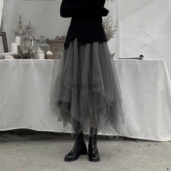 deeptown gothic tulle skirts vintage punk long irregular pleasted streetwear elastic high waist aline mesh midi skirts fashion l230621, Black
deeptown gothic tulle skirts vintage punk long irregular pleasted streetwear elastic high waist aline mesh midi skirts fashion l230621, Black
