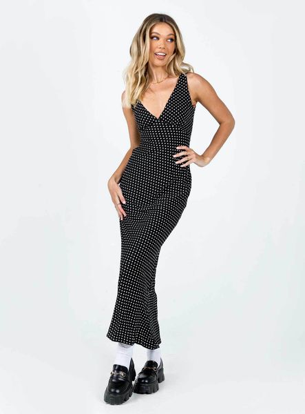 basic casual dresses women black polka dot print dress summer red sleeveless v-neck slim long maxi dress 230629, Black;gray
basic casual dresses women black polka dot print dress summer red sleeveless v-neck slim long maxi dress 230629, Black;gray