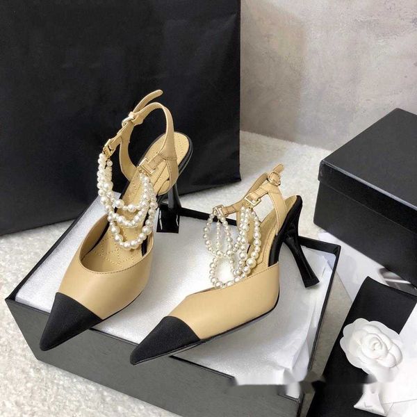 luxury designer party dress shoes fashion genuine leather sandals super high heels pearls chain pumps slingbacks design female feetwear shoe, Black
luxury designer party dress shoes fashion genuine leather sandals super high heels pearls chain pumps slingbacks design female feetwear shoe, Black