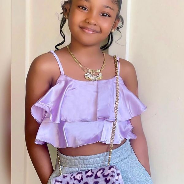vest summer satin toddler tank camisole ruffles crop boho bustier kids clothes baby girls shirt silk 1 to 7 yrs 230630, Blue
vest summer satin toddler tank camisole ruffles crop boho bustier kids clothes baby girls shirt silk 1 to 7 yrs 230630, Blue