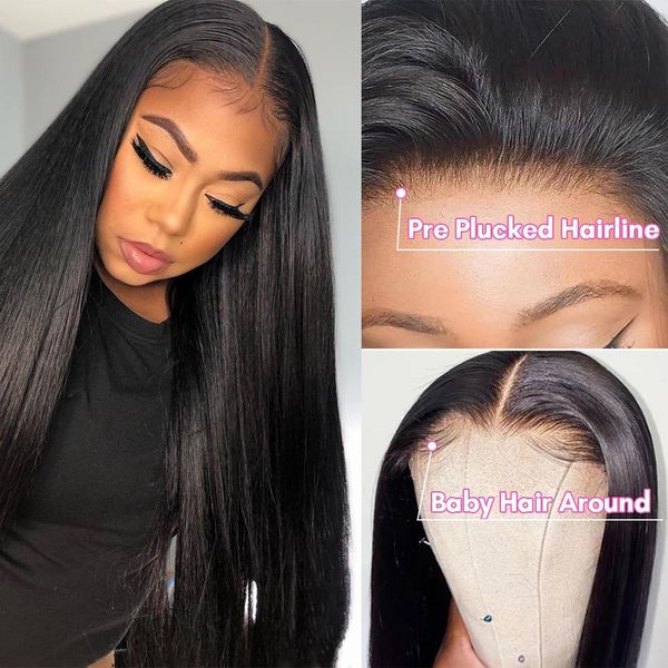 150% hd 26inche straight full lace front human hair wigs glueless transparent 13x4 frontal wig for women, Black;brown
150% hd 26inche straight full lace front human hair wigs glueless transparent 13x4 frontal wig for women, Black;brown