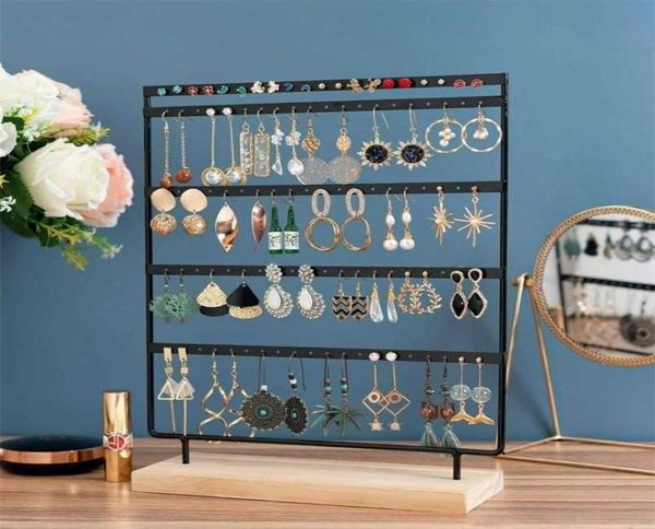 earrings holder 5 layers jewelry organizer display tree stand with wooden base hanging ear stud rack 2111053624459, Black
earrings holder 5 layers jewelry organizer display tree stand with wooden base hanging ear stud rack 2111053624459, Black