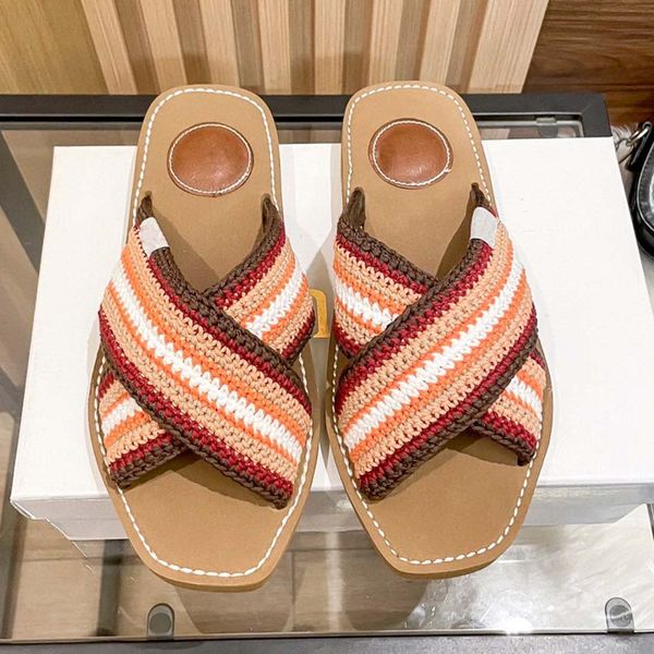 designer slippers women's slippers 2023 new colorful woven cross strap leather rubber flat sandals summer slippers-3, Black
designer slippers women's slippers 2023 new colorful woven cross strap leather rubber flat sandals summer slippers-3, Black