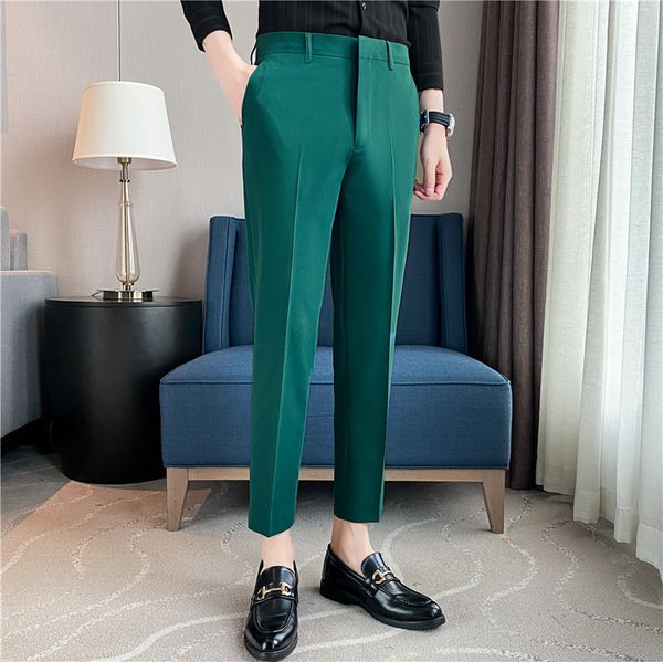 men's pants fashion solid color draping casual suit simple slim feet trousers 230630, Black
men's pants fashion solid color draping casual suit simple slim feet trousers 230630, Black