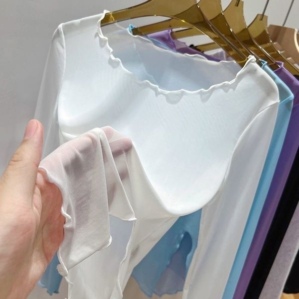 women's blouses shirts ice silk mesh bottom blouse for women summer wear sunscreen long sleeved t shirt foreign aura edge tulle perspec, White
women's blouses shirts ice silk mesh bottom blouse for women summer wear sunscreen long sleeved t shirt foreign aura edge tulle perspec, White