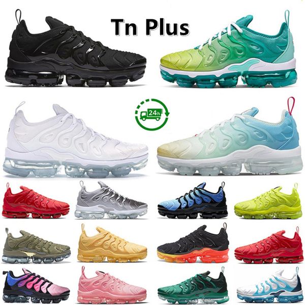 

tn plus tns chaussures men women running shoes Since 1972 Triple White Black Orange Gradients Cherry University Blue Local warehouse mens trainers sports sneakers, Color#34