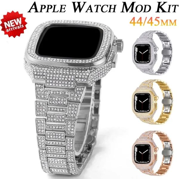 Full Dia Modification Kit for Apple Watch S9 9 8 7 45mm Stainless Steel Metal Case Strap iWatch 44mm Sparkg Band
Full Dia Modification Kit for Apple Watch S9 9 8 7 45mm Stainless Steel Metal Case Strap iWatch 44mm Sparkg Band