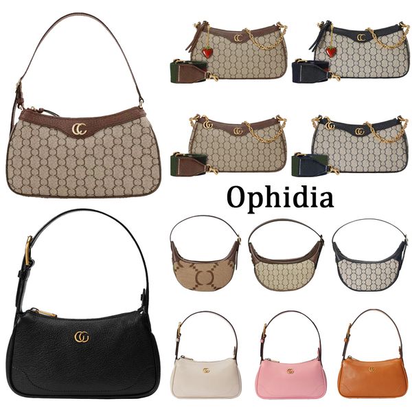 Image of Designer Bags Women&#039;s Handbag Ophidia Underarm Bag Crescent Moon Handbags Luxury Designer Women Letters Aphrodite Hobo Shoulder Bags Chain Purse Wallet