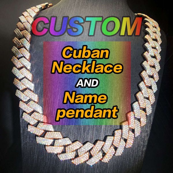 Custom Hiphop Moissanite Cuban Link Chain Sterling Sier Iced Out Jewelry Bling Vvs Diamond Miami Cadena Cuban Necklace Men
Custom Hiphop Moissanite Cuban Link Chain Sterling Sier Iced Out Jewelry Bling Vvs Diamond Miami Cadena Cuban Necklace Men