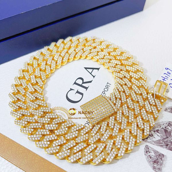 Hot Sale Iced Out Necklace 12Mm Hip Hop Jewelry Moissanite Vvs Moissanite Diamond Sier Cuban Link Chain
Hot Sale Iced Out Necklace 12Mm Hip Hop Jewelry Moissanite Vvs Moissanite Diamond Sier Cuban Link Chain