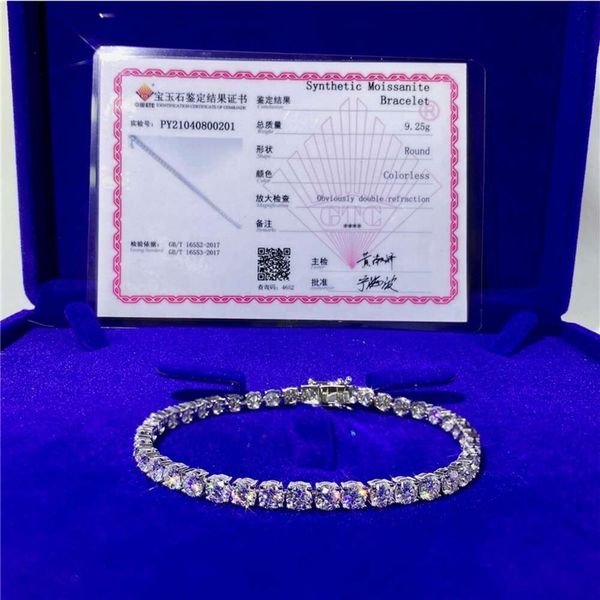 Custom 2Mm 3Mm 4Mm 5Mm 6.5Mm Width D Color Vvs Moissanite Diamond Sterling Sier S Iced Jewelry Tennis Chain Moissanite
Custom 2Mm 3Mm 4Mm 5Mm 6.5Mm Width D Color Vvs Moissanite Diamond Sterling Sier S Iced Jewelry Tennis Chain Moissanite