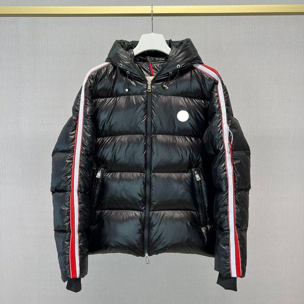 Mens Down Jacket Puffer Parka Coats Classic Color Webbing Double Zippers Hooded Windproof Outerwear Cold Protection Letter Badge Top Quality, White2
Mens Down Jacket Puffer Parka Coats Classic Color Webbing Double Zippers Hooded Windproof Outerwear Cold Protection Letter Badge Top Quality, White2