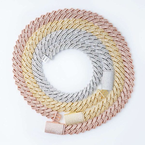 Hot Sale Popular 17.5Mm Iced Out Ladder Square Moissanite S Sier Cuban Chain Hip Hop Necklace
Hot Sale Popular 17.5Mm Iced Out Ladder Square Moissanite S Sier Cuban Chain Hip Hop Necklace