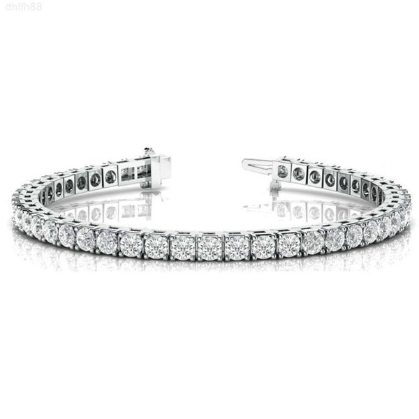 Genuine 14k White Gold Charm Super White 3mm Moissanite Tennis Bracelet for Wedding
Genuine 14k White Gold Charm Super White 3mm Moissanite Tennis Bracelet for Wedding