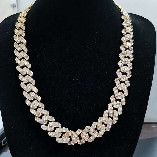 Customized Style Rapper Jewelry 18Mm Width Baguette Moissanite Diamond Iced Out Miami Cuban Link Chain
Customized Style Rapper Jewelry 18Mm Width Baguette Moissanite Diamond Iced Out Miami Cuban Link Chain